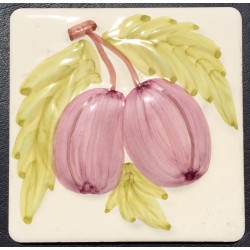 SHINY DECORATIVE WALL TILES FRUTAS CREMA 10x10cm.