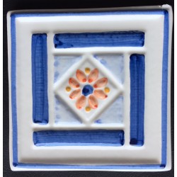 SHINY DECORATIVE WALL TILES  TACO AZUL Nº 2 10x10cm.