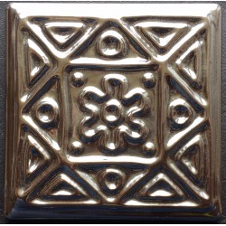 AZULEJO DECORATIVO TACO METALICO Nº 1  BRILLO  10x10cm.