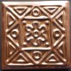 AZULEJO DECORATIVO TACO METALICO BRONCE Nº 1  BRILLO  10x10cm.