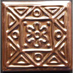 AZULEJO DECORATIVO TACO METALICO BRONCE Nº 1  BRILLO  10x10cm.