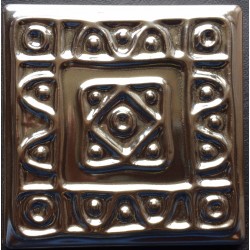 AZULEJO DECORATIVO TACO METALICO Nº 2  10x10cm.