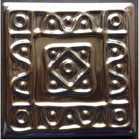 AZULEJO DECORATIVO TACO METALICO Nº 2  10x10cm.