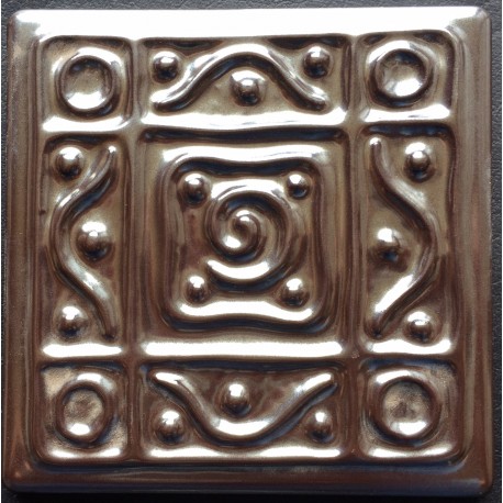 AZULEJO DECORATIVO TACO METALICO Nº 3  10x10cm.