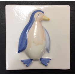 AZULEJO DECORATIVO PINGUINO  10x10cm.