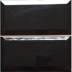 SHINY PRECORTE BISELADO NEGRO 20x20cm ECO