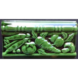 CENEFA VERDURA VERDE  BRILLO 10x20cm.