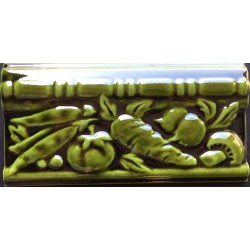 MOLDURA  VERDURAS VERDE HIERRO  BRILLO 10x20cm.