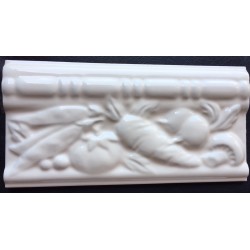MOLDURA  VERDURAS CREMA  BRILLO 10x20cm.