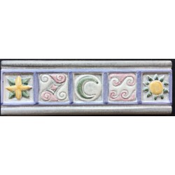  DECORATIVE WALL TILES  STONE CENIZA  6x20cm.