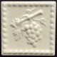 AZULEJO DECORATIVO UVA CREMA PLAIN 15x15cm