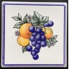 AZULEJO DECORATIVO UVAS BLANCO GLASS 15x15cm