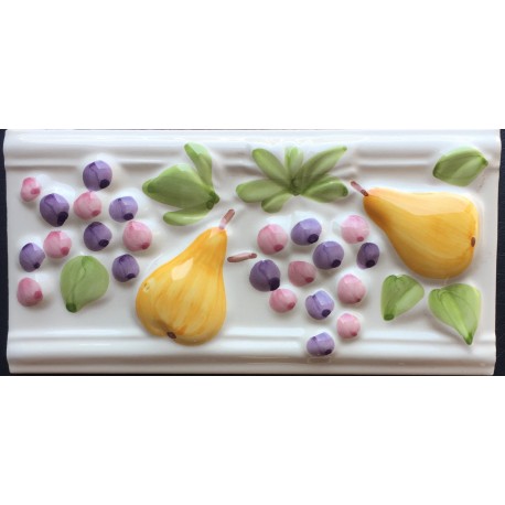 CENEFA RELIEVE FRUTAS CREMA 10X20cm