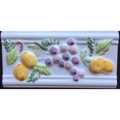 CENEFA RELIEVE FRUTAS BLANCO2 10X20cm