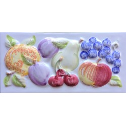 CENEFA FRUTAS PAINTED CIRIO CREMA 10X20cm