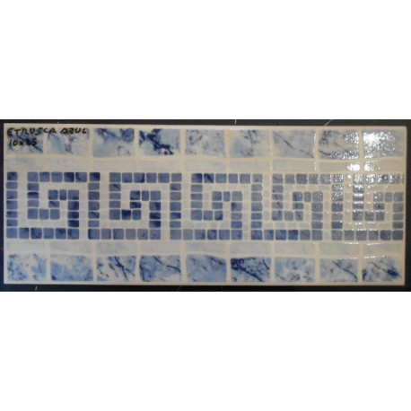 CENEFA ETRUSCA AZUL 10x25