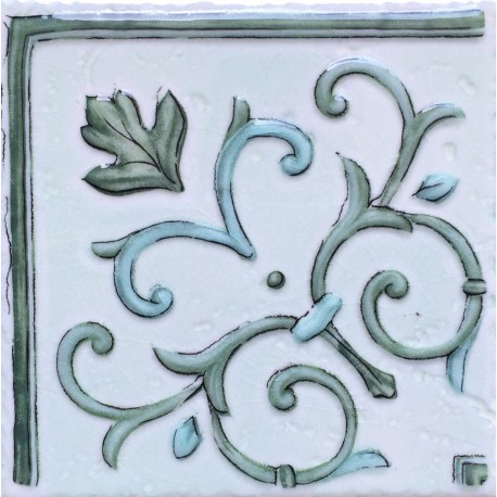 CENEFA ANGULO VERDE 15X15cm
