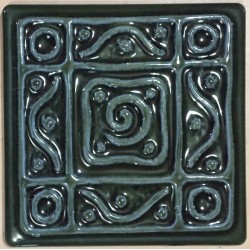 RELIEVE MEXICO 2 VERDE OSCURO 10,5x10,5cm.