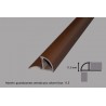 GUARDACANTO LISO CERRADO DE PVC  MARRON OSCURO 12mm 2,6m