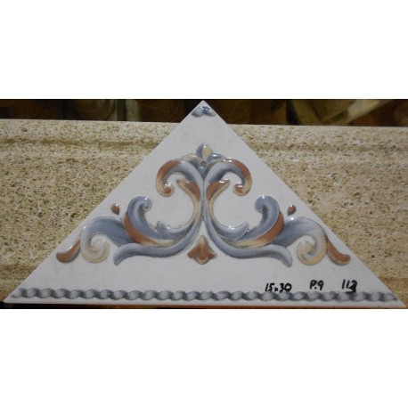CENEFA TRIANGULO BLANCO 15x30