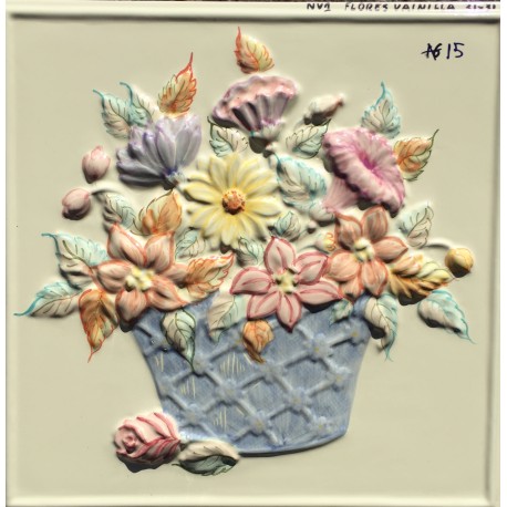 DECORATIVE WALL TILES FLORES VAINILLA 31x31