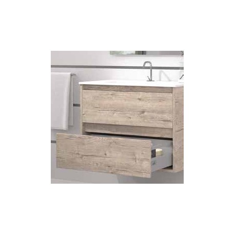 MUEBLE DE BAÑO SUSPENDIDO ETNA 60cm. DE 2 CAJONES + LAVABO