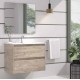 MUEBLE SUSPENDIDO ETNA 60cm. DE 2 CAJONES + LAVABO + ESPEJO
